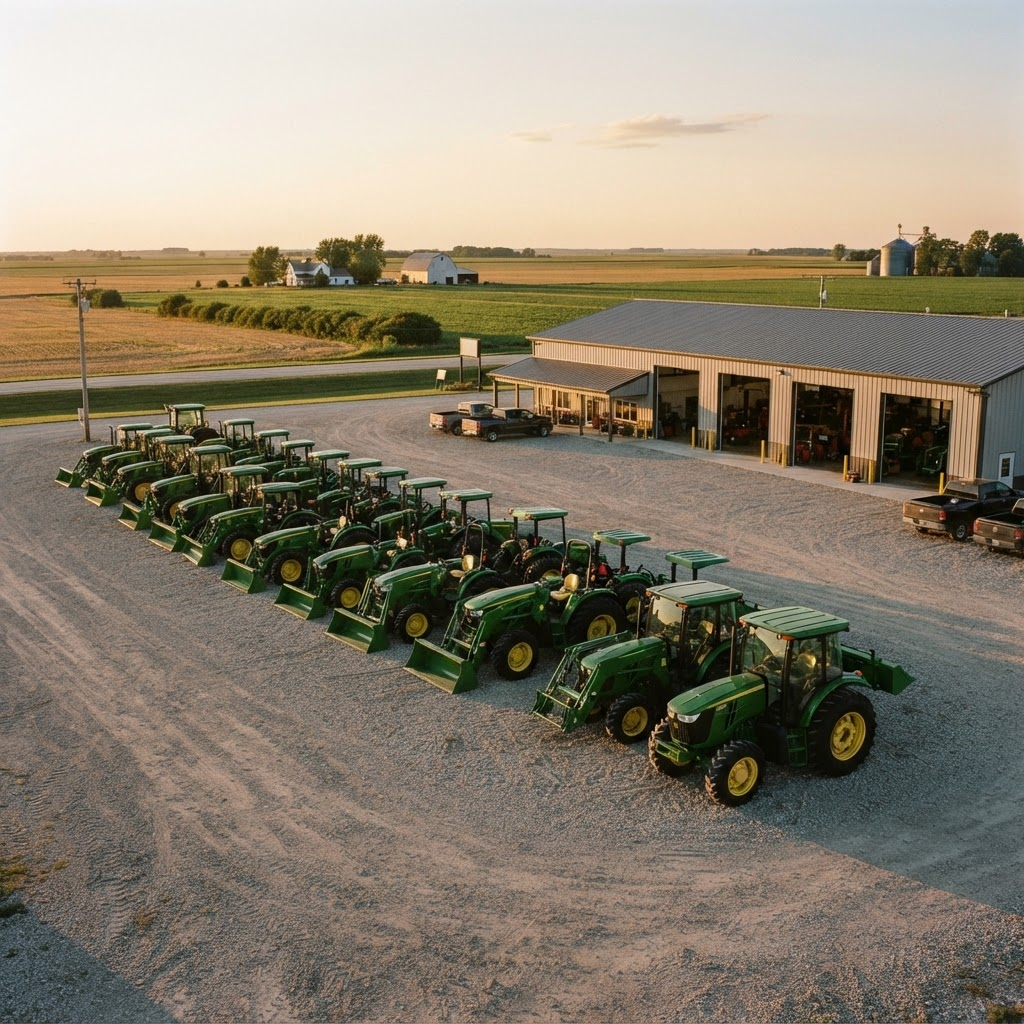 The Heartland Tractor & Implement sales lot